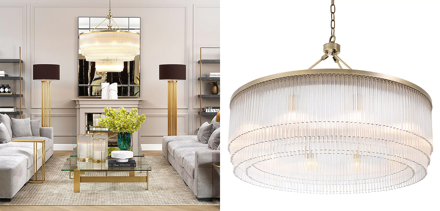 Люстра Eichholtz Chandelier Hector L Brass Люстра Eichholtz Chandelier Hector L Brass - Loft-Concept в Брянске