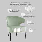 Современное мягкое кресло на металлических ножках Rakush Pistachio варинант исполнения - 9 | Loft Concept в Брянске