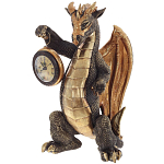 Часы в виде дракона Dragon Gold Mask with Clock варинант исполнения - 1 | Loft Concept в Брянске