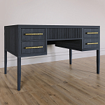 Большой Рабочий стол Primo с 5 выдвижными ящиками Черный дуб варинант исполнения - 2 | Loft Concept в Брянске