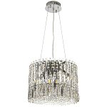 Круглая люстра с металлическими и хрустальными подвесками Bonnay Crystal Chrome Chandelier варинант исполнения - 2 | Loft Concept в Брянске