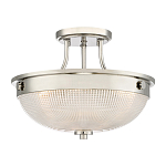 Потолочный светильник со стеклянным плафоном в виде купола Quoizel варинант исполнения - 1 | Loft Concept в Брянске