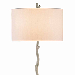 Торшер с цилиндрическим тканевым абажуром на каркасе в виде тонкого дерева Gray Branch варинант исполнения - 1 | Loft Concept в Брянске