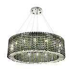 Круглая люстра с хрустальными подвесками Crystal Art Chrome Green Chandelier 12 варинант исполнения - 1 | Loft Concept в Брянске