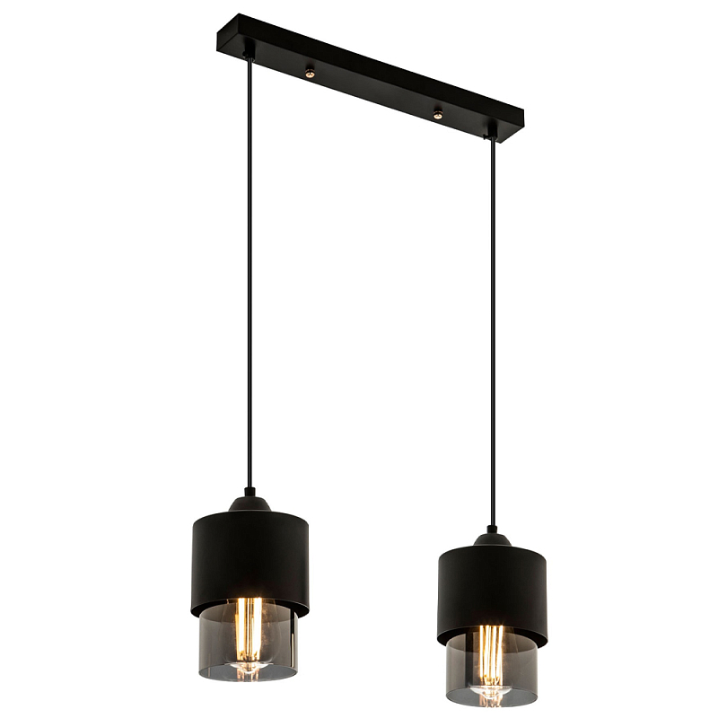 Подвесной светильник с 2-мя плафонами из дымчатого стекла Volta Flos Duo Hanging Lamp Дымчатый (Smoke) Черный Подвесной светильник с 2-мя плафонами из дымчатого стекла Volta Flos Duo Hanging Lamp Дымчатый (Smoke) Черный в Брянске | Loft Concept
