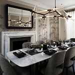 Обои ручная роспись Distant Bamboo Special Colourway on Lead Grey dyed silk варинант исполнения - 1 | Loft Concept в Брянске