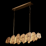 Подвесной светильник с фигурными элементами из белого алебастра Cryptocrystalline Stone варинант исполнения - 6 | Loft Concept в Брянске