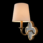 Бра с белым текстильным абажуром и фигурным основанием с зеркальной вставкой Vitorino варинант исполнения - 2 | Loft Concept в Брянске