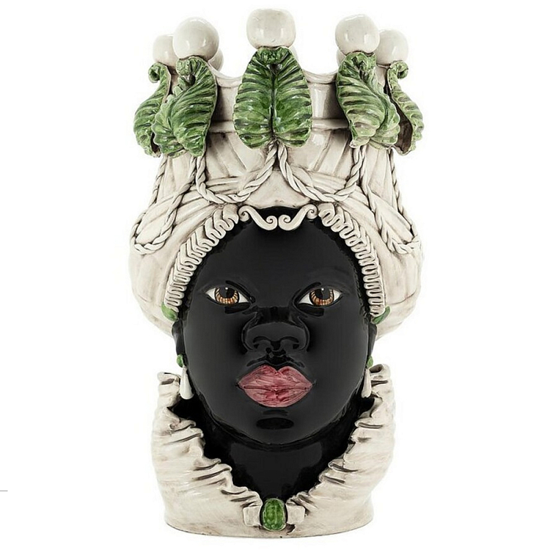 Ваза Abhika Vase Moro Lady Big With Candleholderr dark green Мульти в Брянске | Loft Concept 