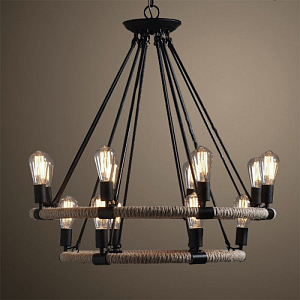 Люстра Round Tube Double Loft Rope Light