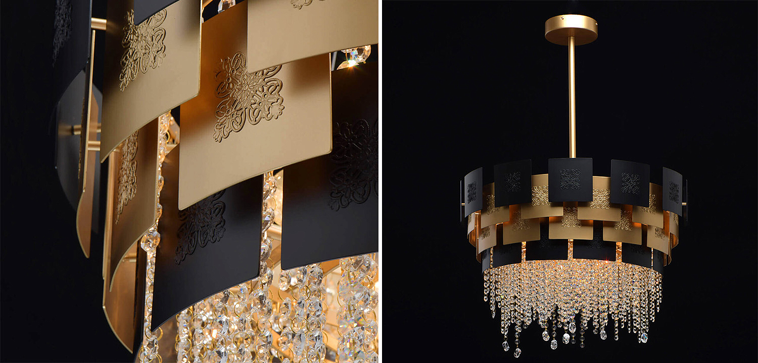 Люстра Engraving Plates Black Gold Люстра Engraving Plates Black Gold - Loft-Concept в Брянске