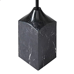 Кофейный столик с круглой столешницей и мраморным основанием Steel Reliability варинант исполнения - 3 | Loft Concept в Брянске