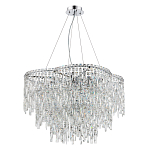 Люстра подвесная с хрустальными подвесками и металлическим основанием цвета Хром Ludivine Lighting варинант исполнения - 1 | Loft Concept в Брянске