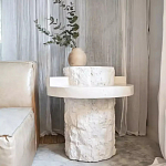 Дизайнерский журнальный стол цилиндрической формы фактурный Mylepen варинант исполнения - 2 | Loft Concept в Брянске