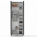 Двухдверный шкаф белого цвета Strict Lines варинант исполнения - 4 | Loft Concept в Брянске