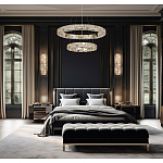 Люстра из 2-х колец с мозаичным хрустальным оформлением Sparks of Crystal варинант исполнения - 2 | Loft Concept в Брянске